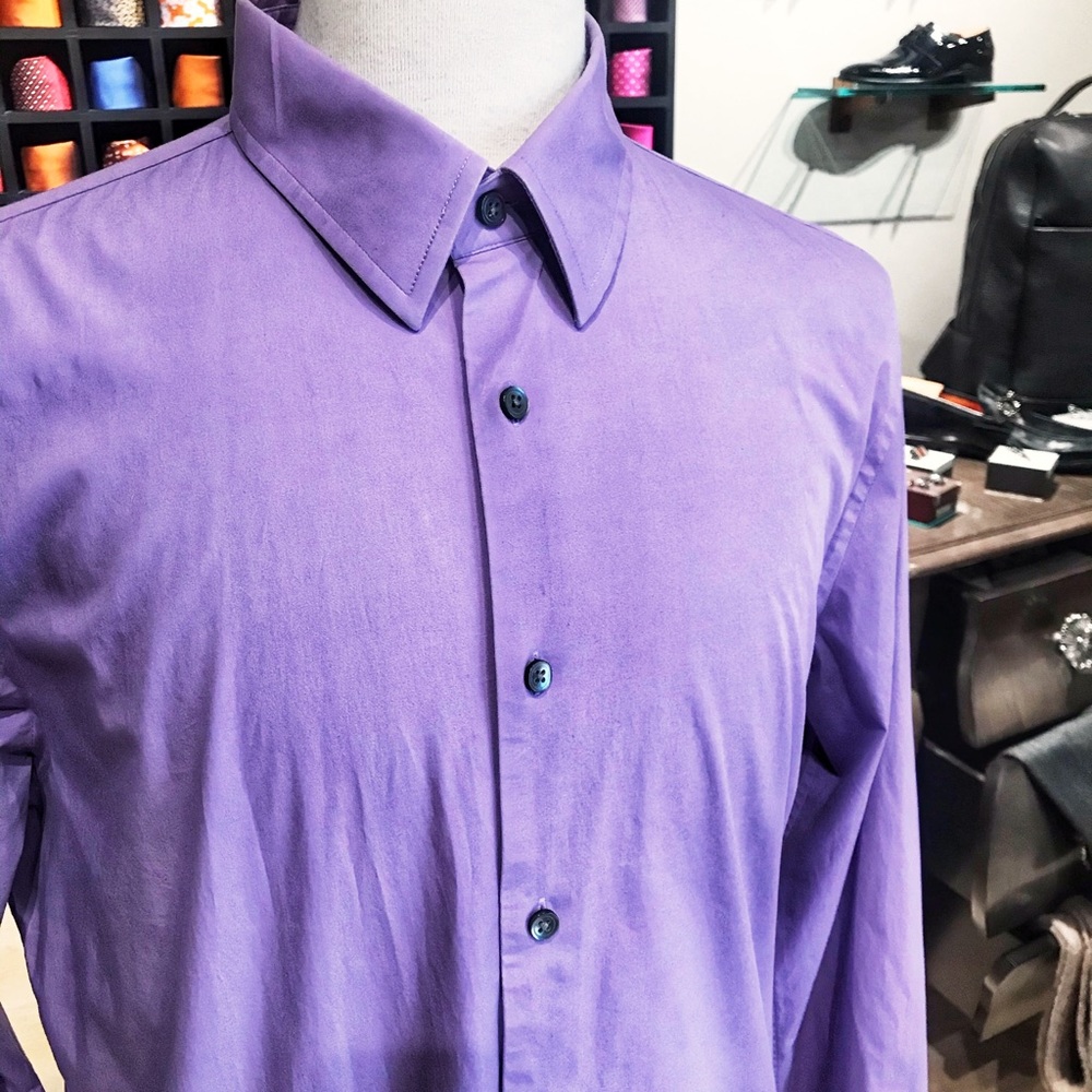 Express Men’s 1MX Lavender Fitted Shirt